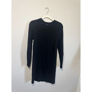 Raglan Sleeve Ribbed Knit Mini Sweater Dress Cashmere Merino Cocktail BLDWN